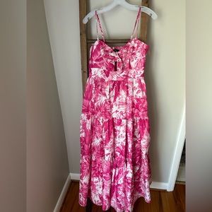 Beautiful pink maxi dress size L sleeveless